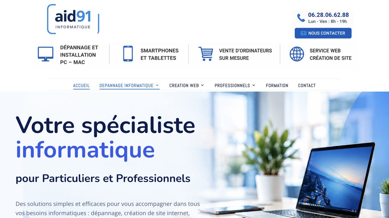 Capture du site de AID91