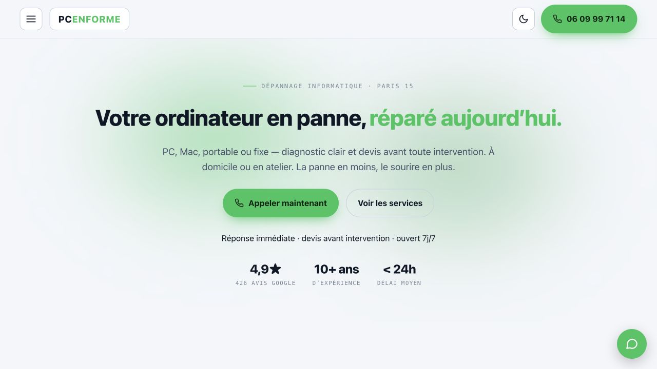 Capture du site de PCenforme